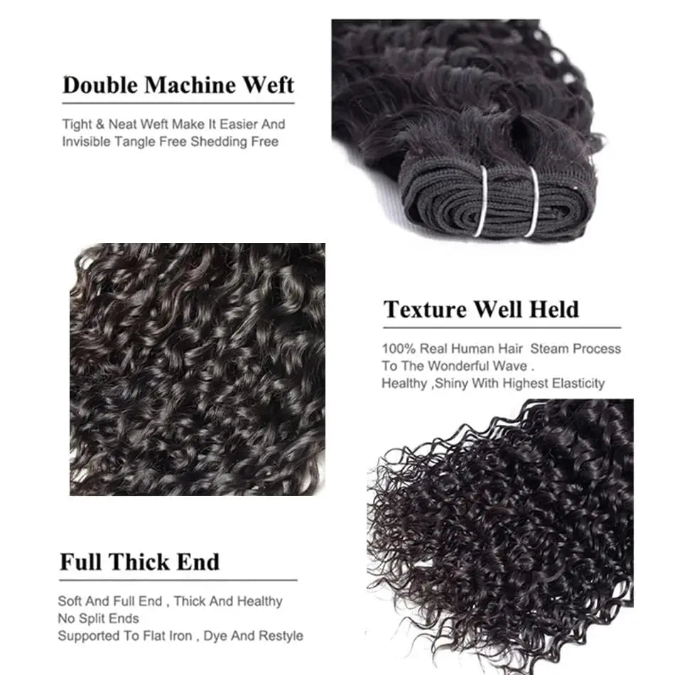 Water Wave Peruvian 100% Human Hair Bundles
