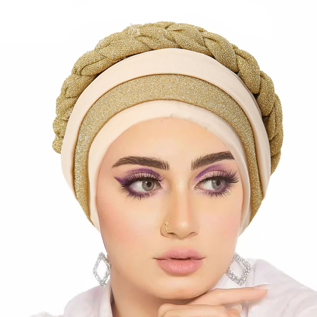 Women's Pleated Turbans in Various Colors