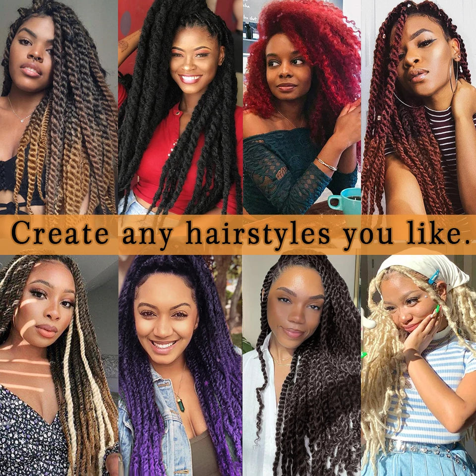 18 Inch Synthetic Marley Braiding Hair - Various Colors Available