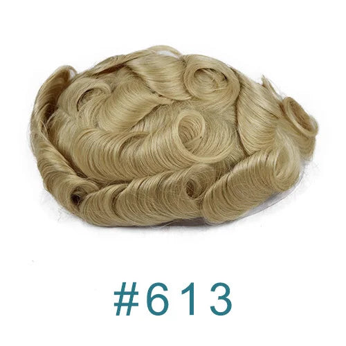 Thin 0.03mm Skin Natural Hairline Vlooped 100% Human Hair Replacement System (Toupee) Various Colors Available