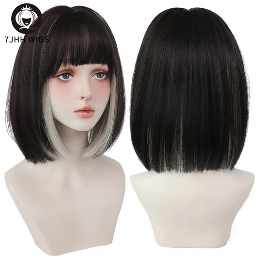 Short Bob Synthetic Wig - Various Colors Available