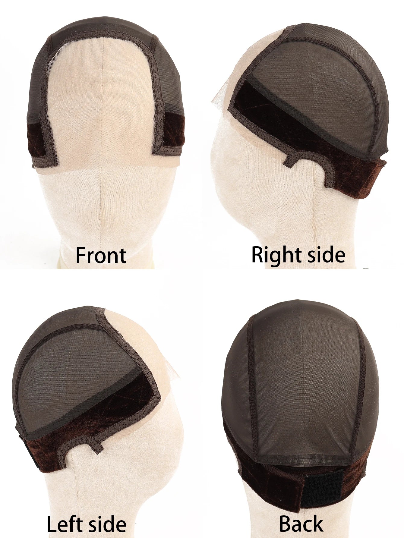 Female Headband Wig Cap Hd Lace Wig Cap For Wig Making U Part Wig Caps With Adjustable Velvet Wig Grip To Wear Wig Nude Hair Net