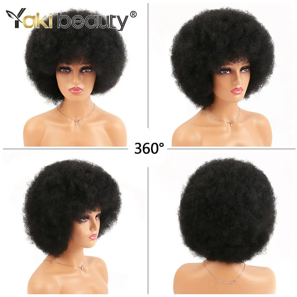 Synthetic Afro Kinky Curly Wigs - Various Colors Available