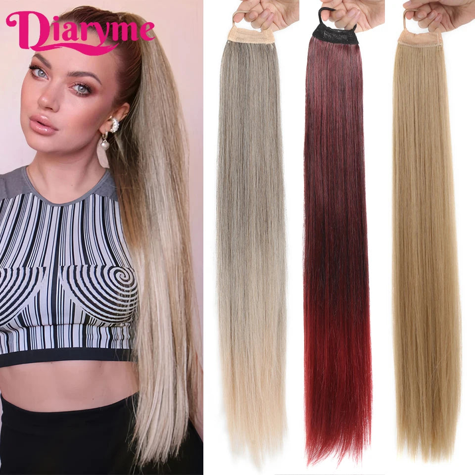 Long Straight Synthetic Ponytails - Various Options Available