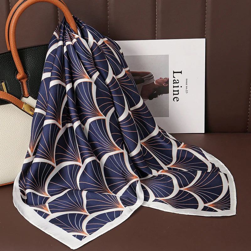 Luxury Print Satin Silk Square Scarfs