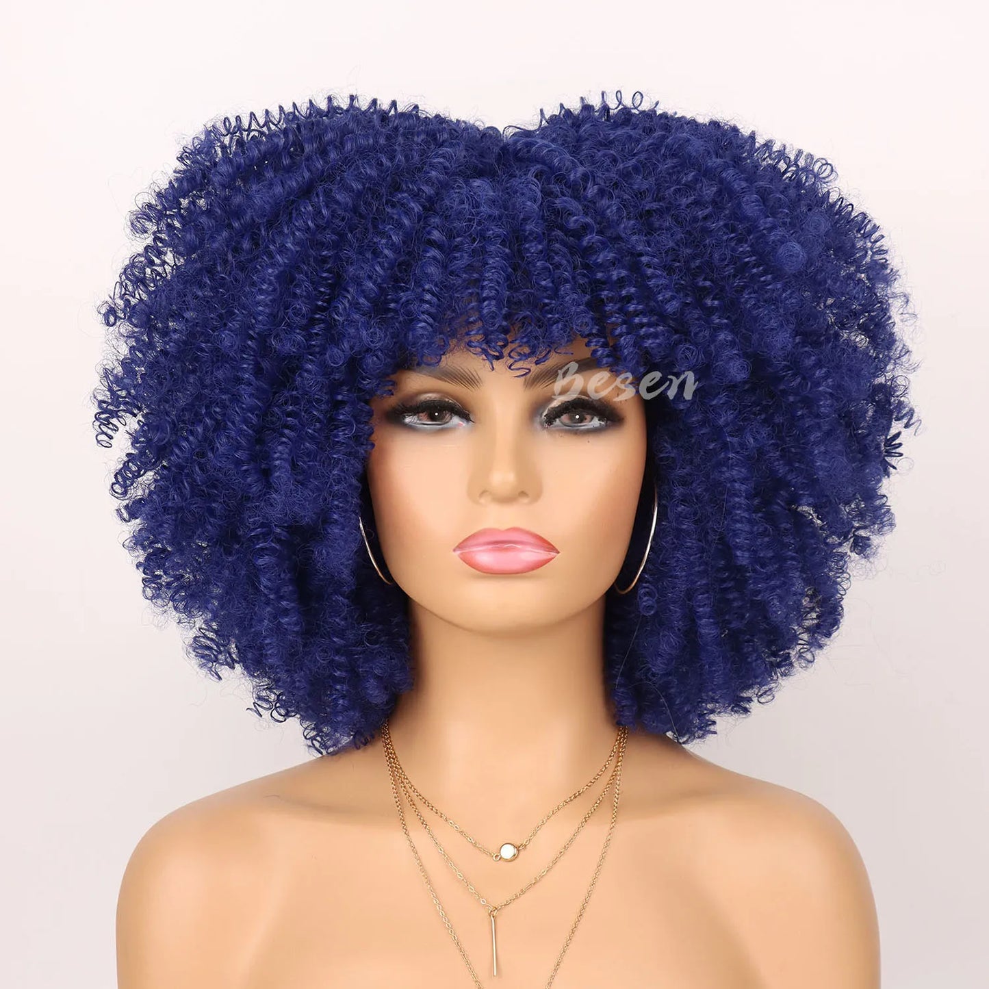 Synthetic Short Kinky Curly Wigs - Various Colors Available