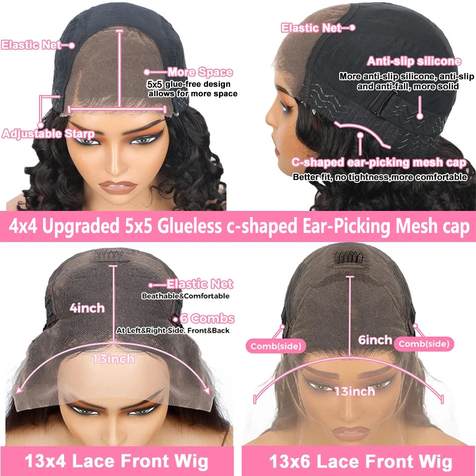 Body Wave Bob - Transparent Lace Frontal Human Hair Wig