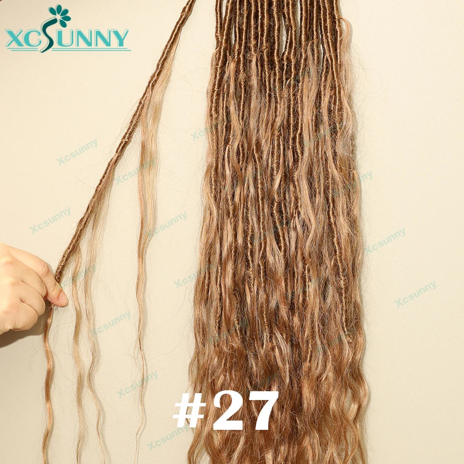 Body Wave Human Hair Pre Looped Crochet Boho Locs