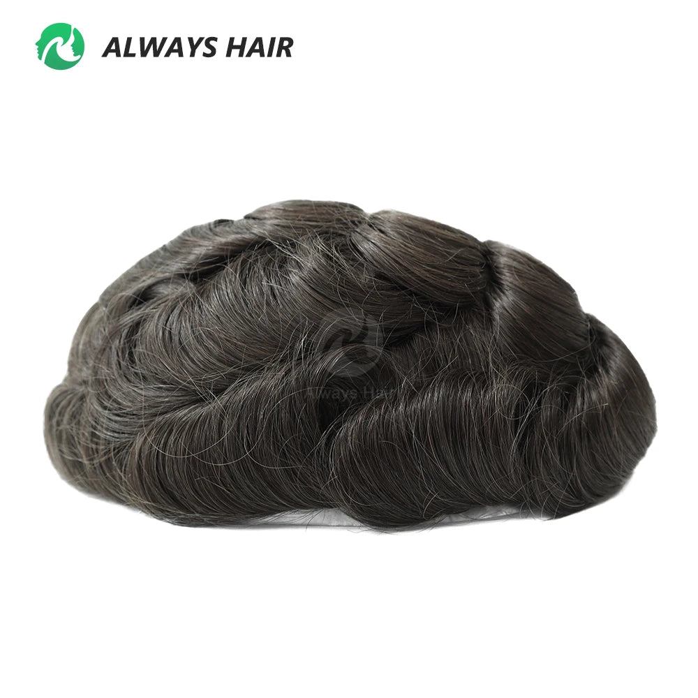 130% Density Indian Human Hair 0.10-0.12 Thickness Skin Men's Capillary Prothesis - Various Options Available