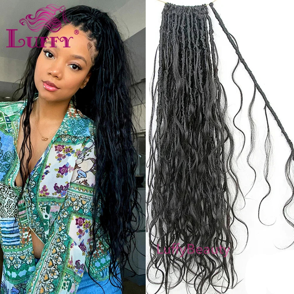 Body Wave Pre-Looped Human Hair Crochet Boho Locs