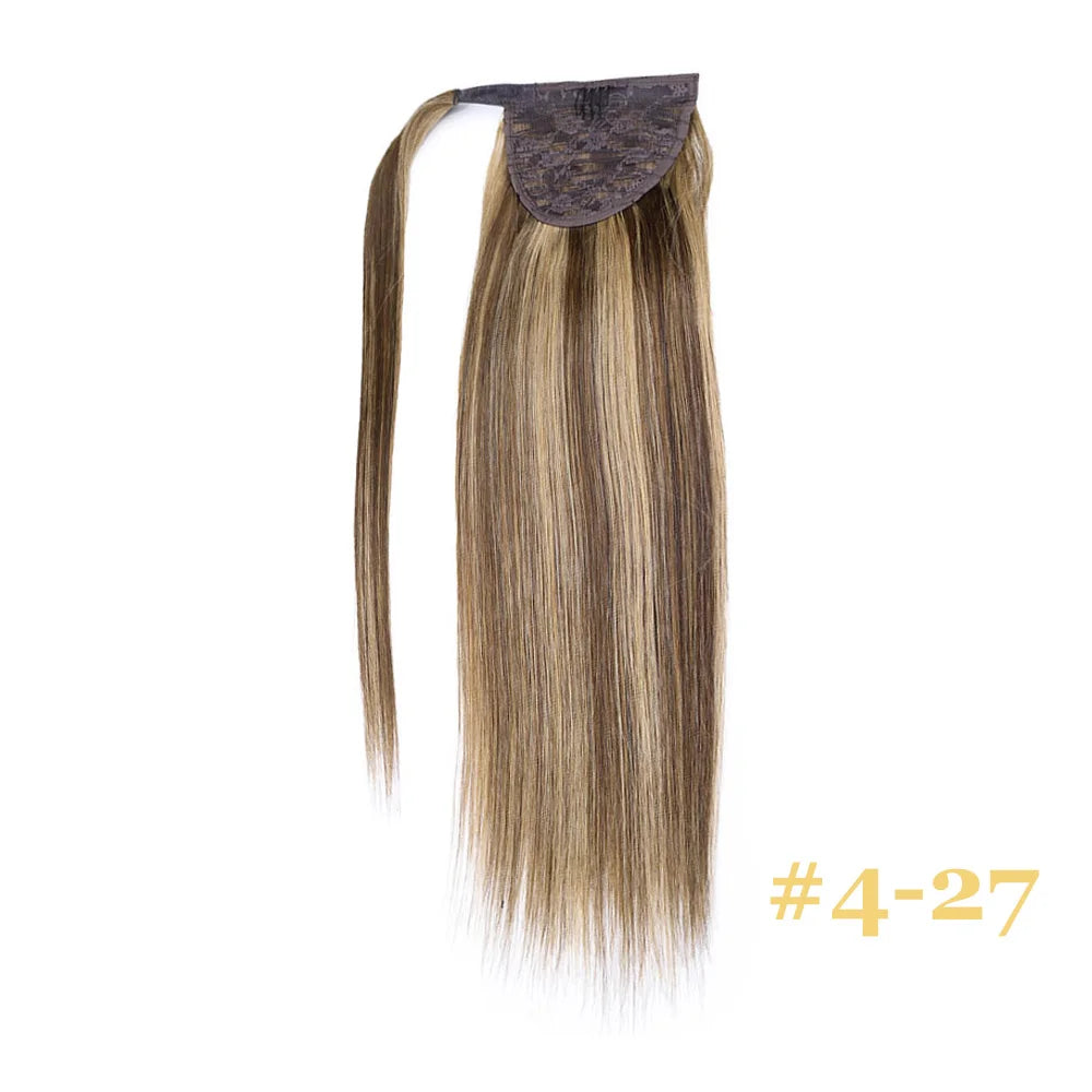 Straight Human Hair Wrap Around Ponytails - Various Options Available