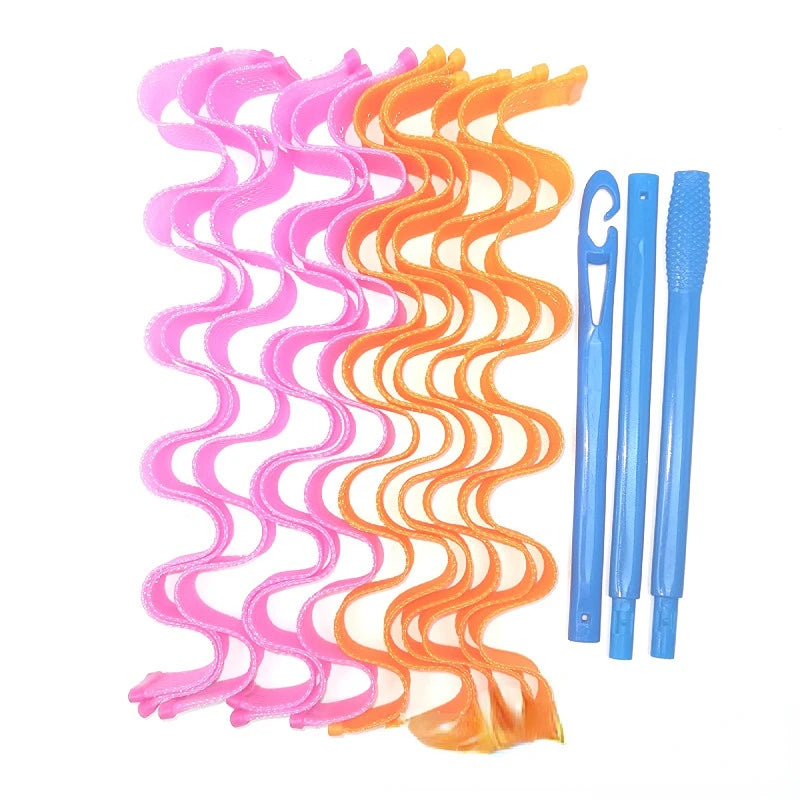 12Pcs Set Magic Hair Curler Heatless Styling Tools