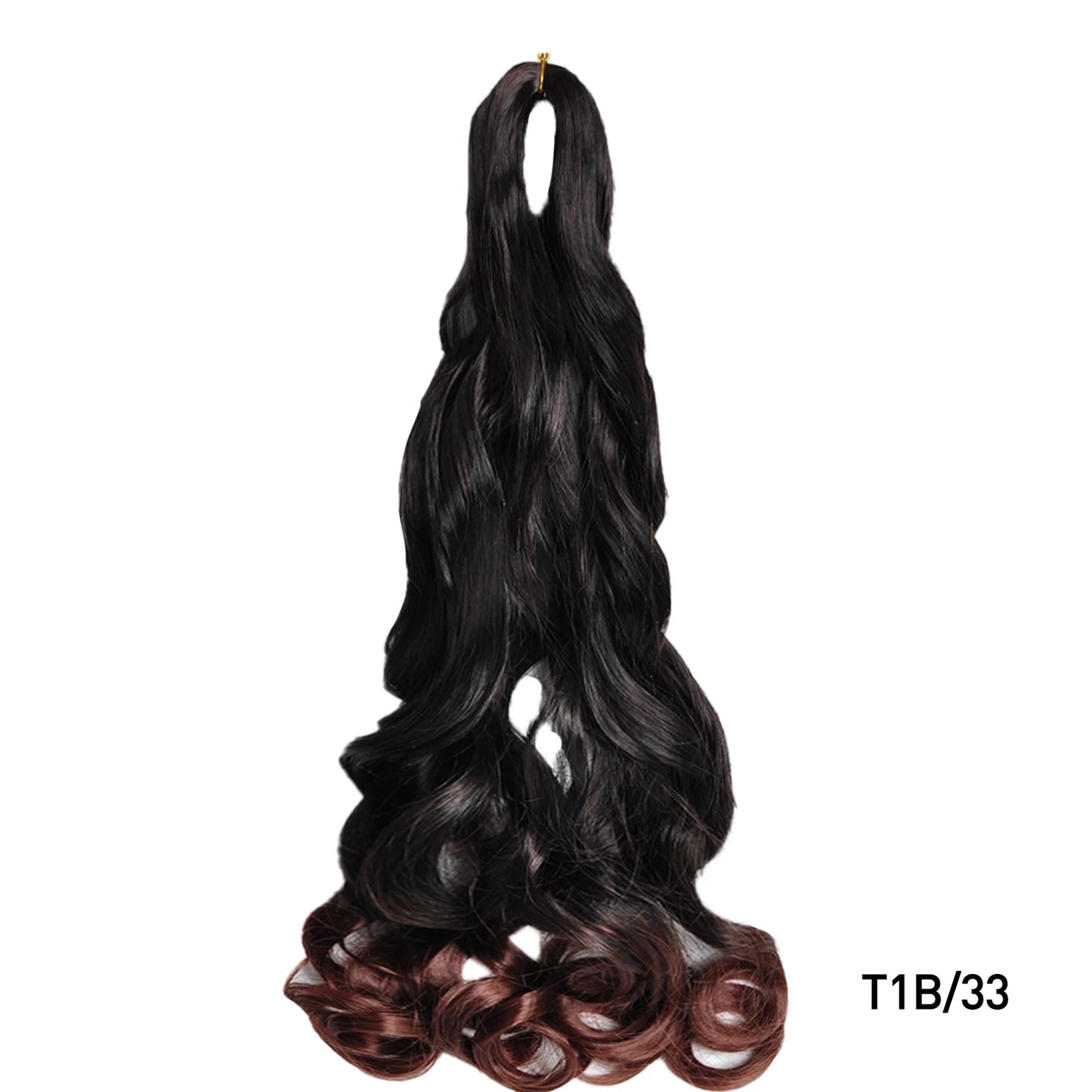 French Spiral Curls Pre Stretched Loose Synthetic Braiding Hair