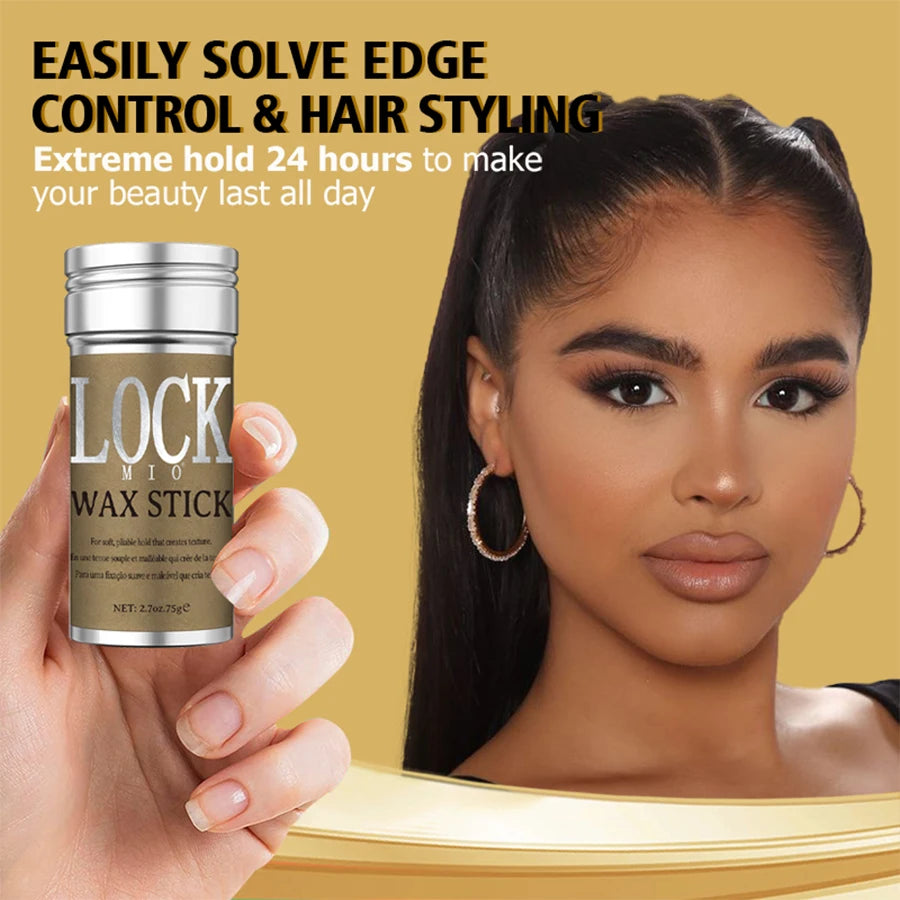 LOCKMIO Hair Styling Wax Stick; Long Lasting Hold Pomade