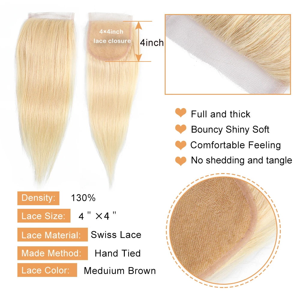 Straight Remy  Human Hair Transparent Lace & Closure - Various Options Available