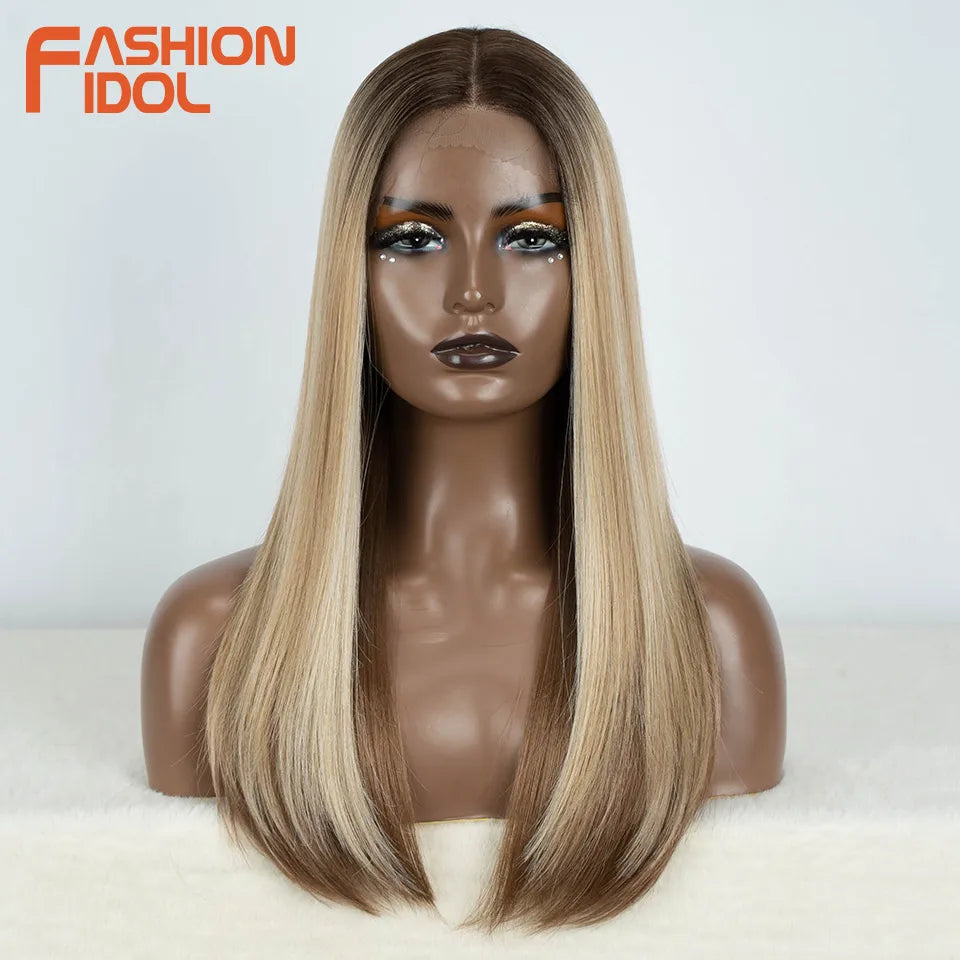 14 Inch Lace Front Wig Synthetic Hair - Various Colors Available