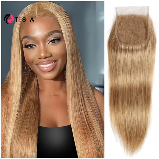 Remy Hair Pre Plucked Swiss Lace 4X4 Lace Straight Transparent Closure
