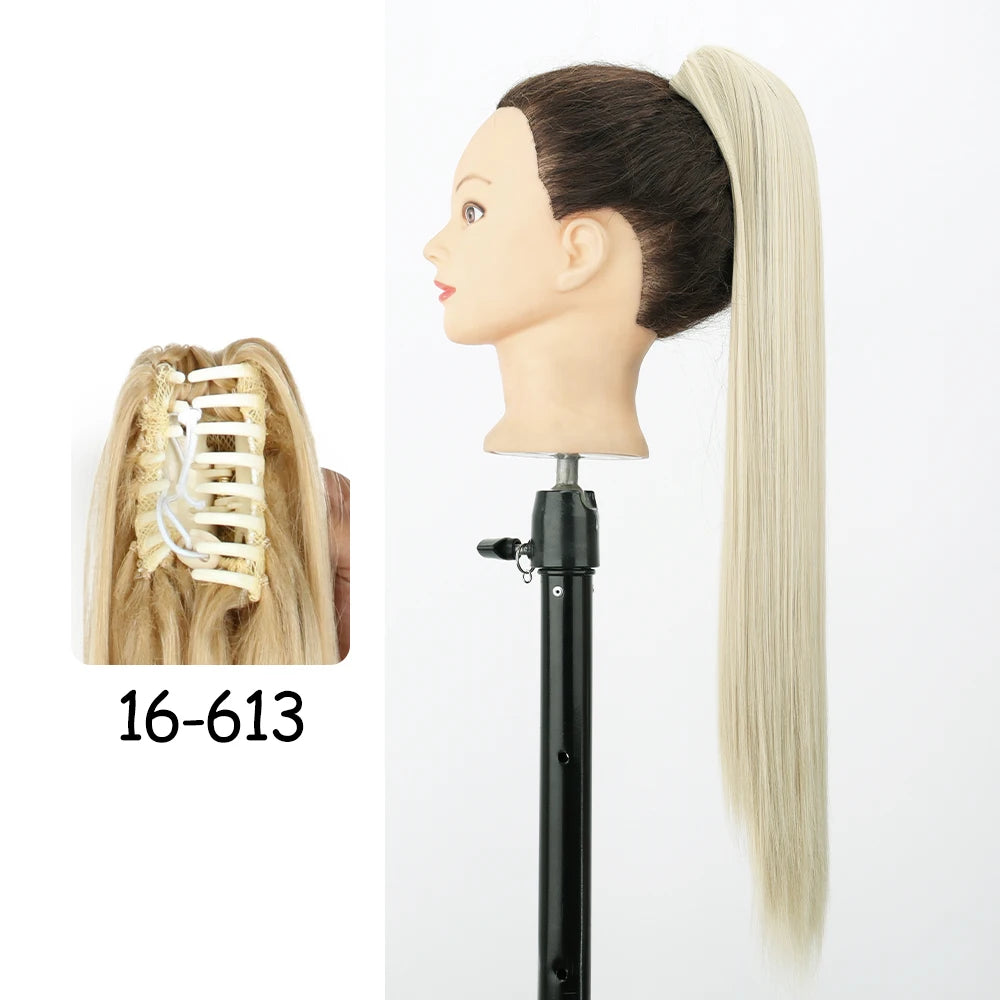 Synthetic 24" Long Wavy Claw Clip On Ponytail