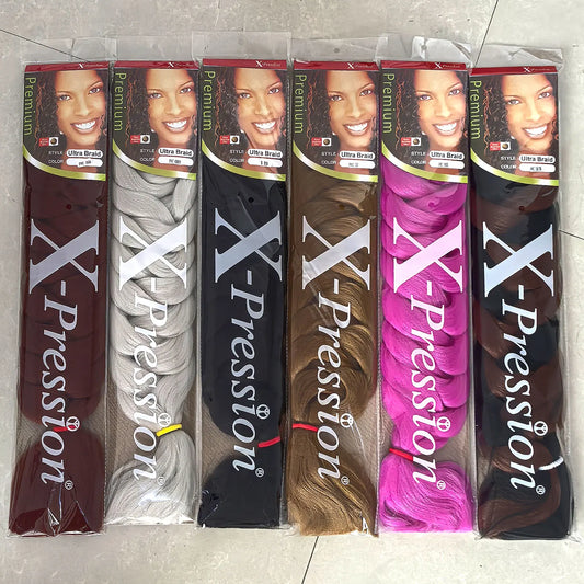 Xpression Pre Stretched Synthetic Braiding Hair - Various Colors Available