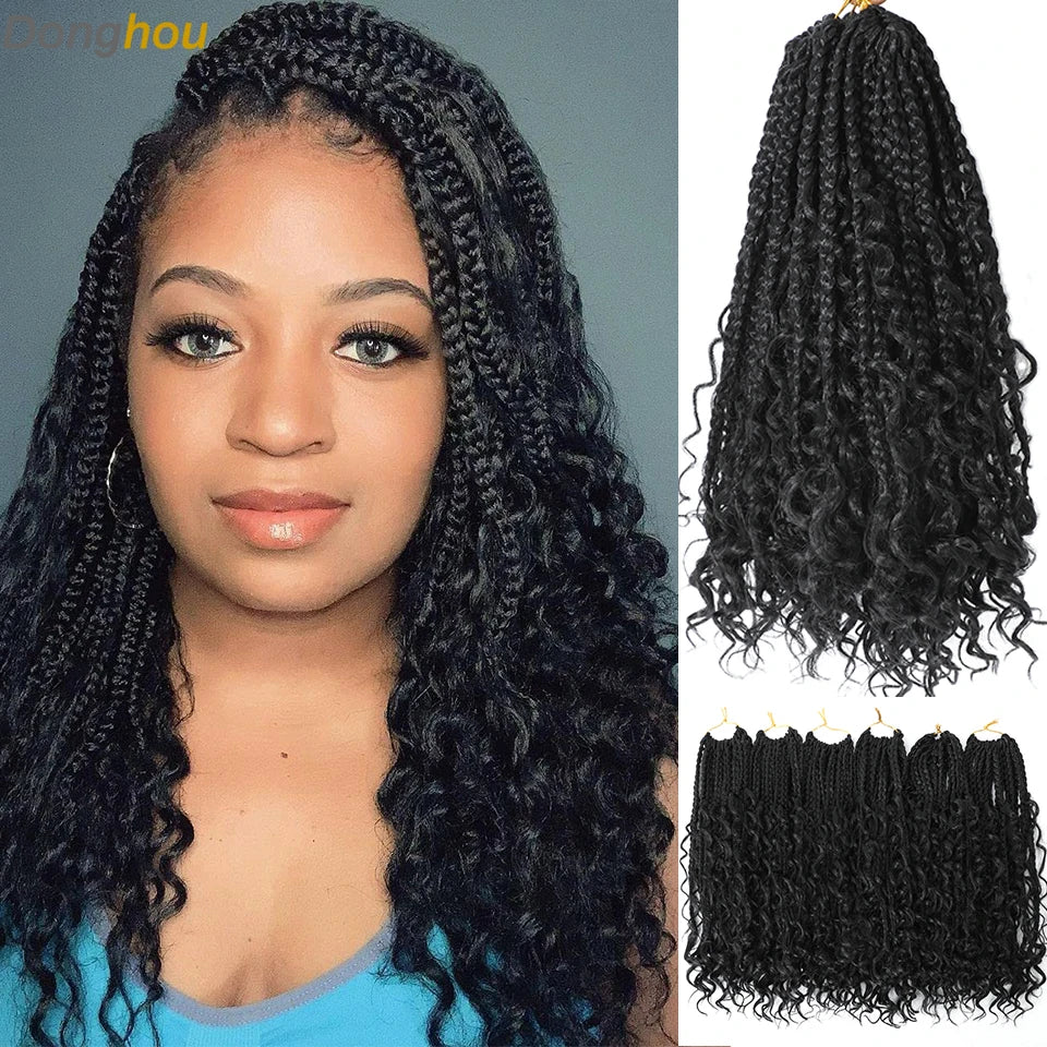 Boho Box Braids Synthetic Crochet Hair