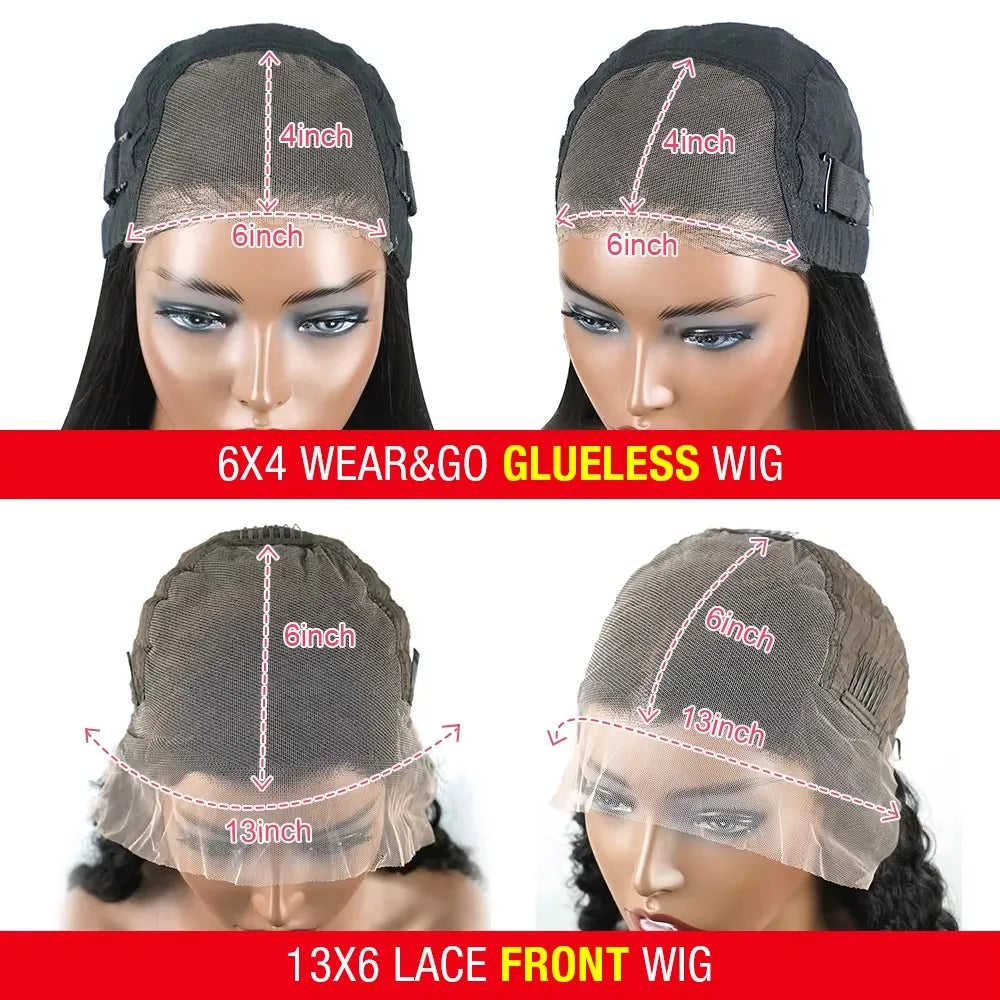 Brazilian Body Wave - Glueless HD Preplucked Lace Frontal Ready to Wear Human Hair Wig