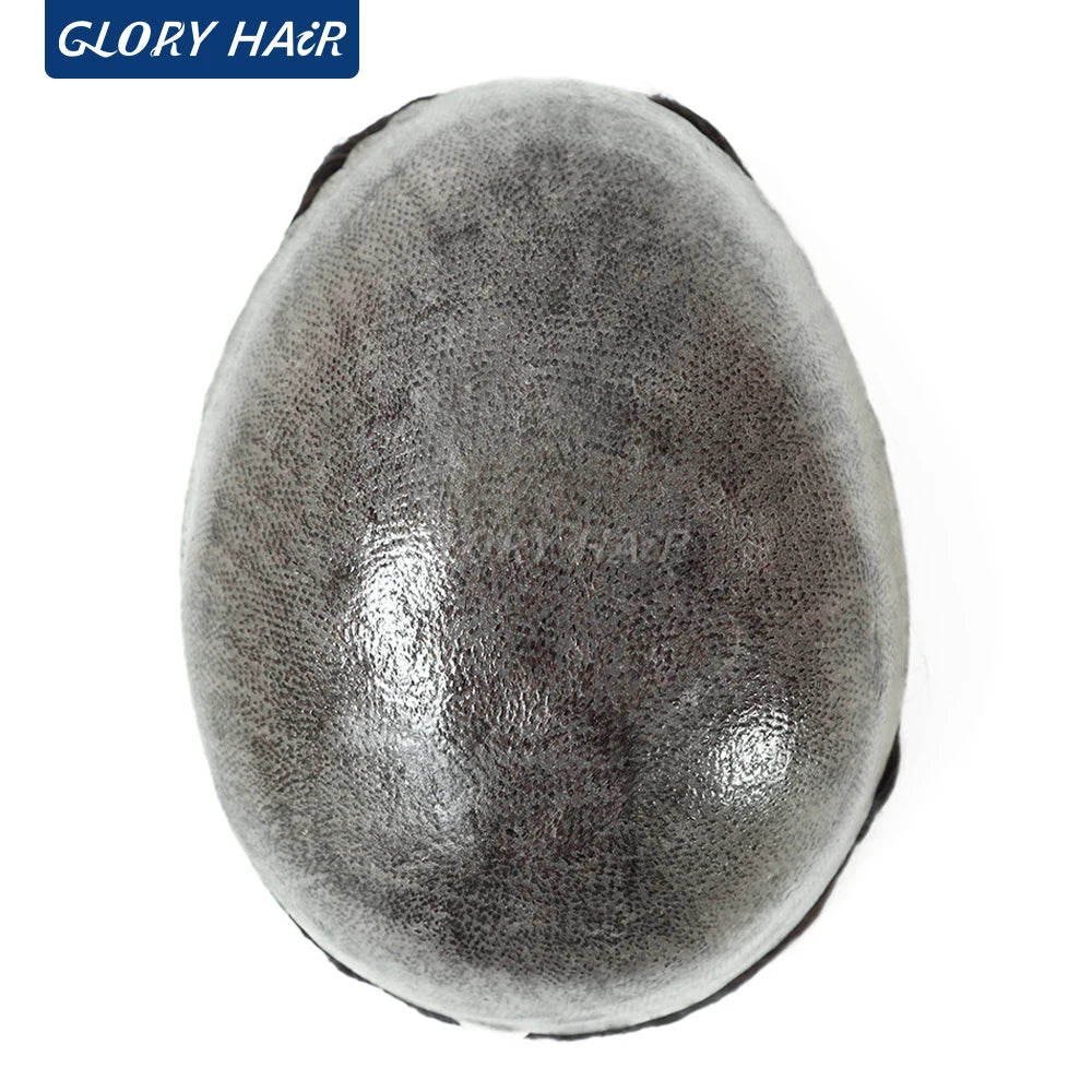 Indian Human Hair Thin Skin Hair Prosthesis 0.12 - 0.14 mm Toupee/Replacement Unit - Various Options Available
