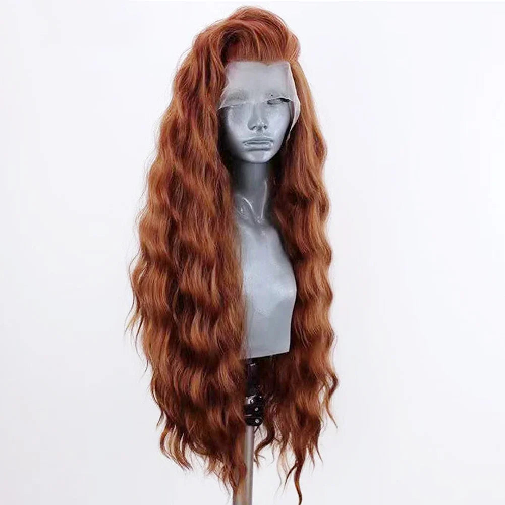 24 Inch Water Wave Synthetic Lace Front Pre Plucked Wigs - Various Colors Available