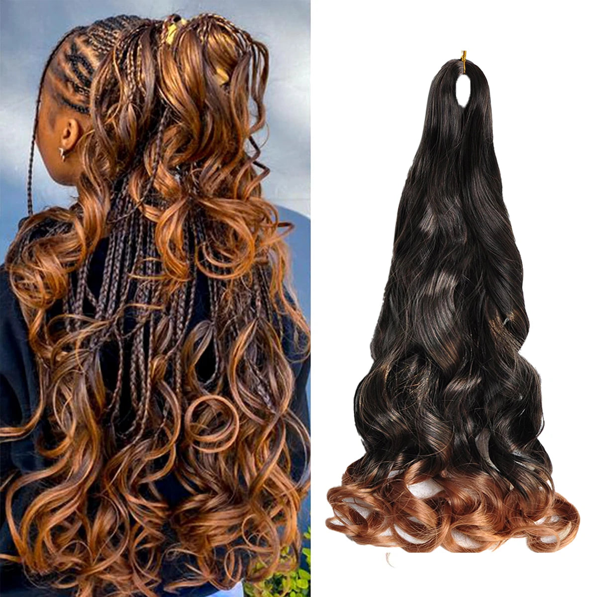 Loose French Spiral Curl Synthetic Pre-Stretched Braiding Hair