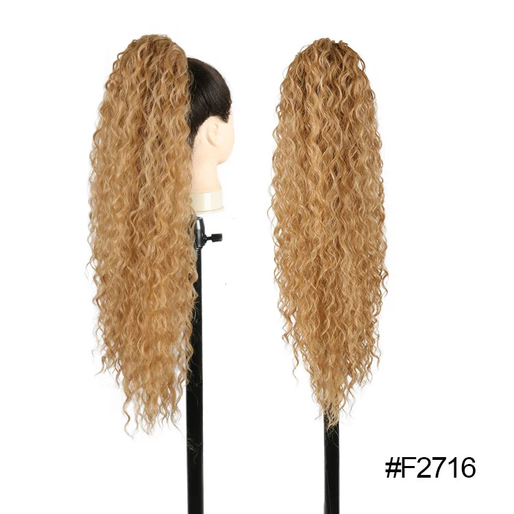 Long Synthetic Clip In Drawstring Ponytails - Various Options Available
