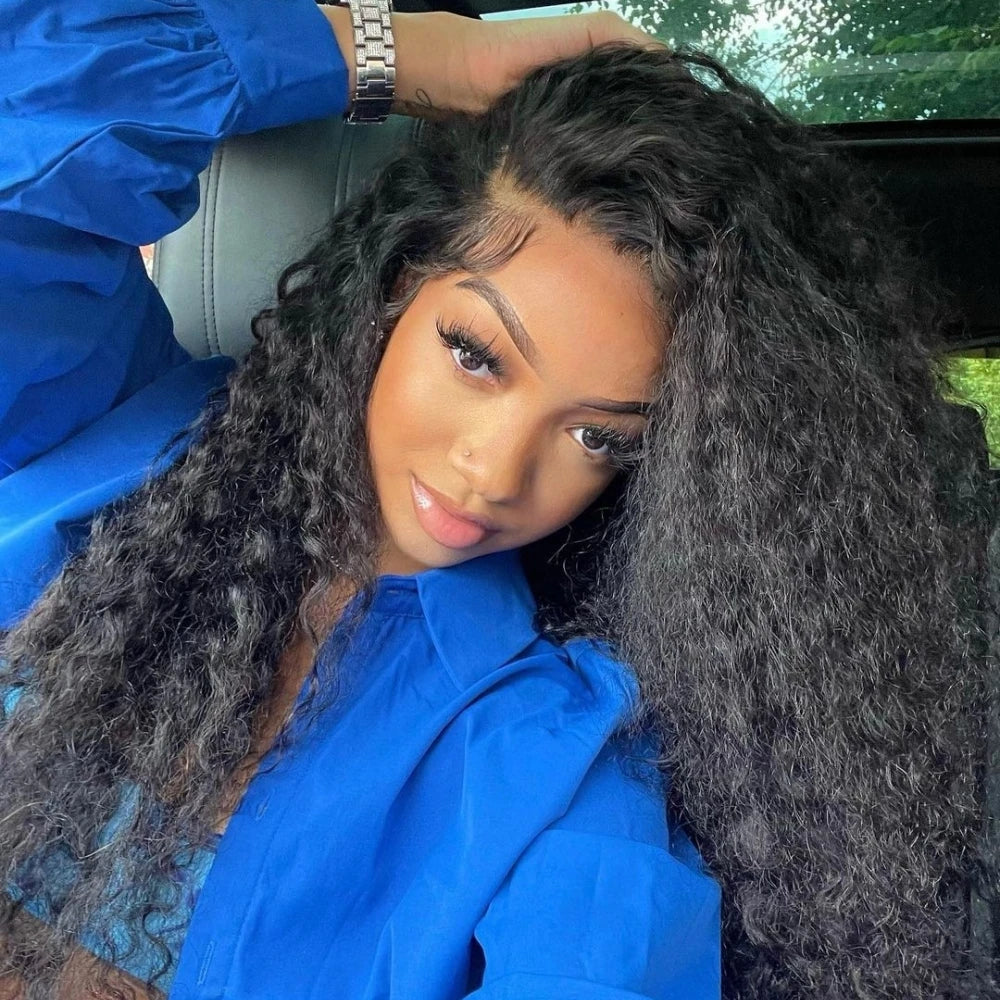 Brazilian Deep Wave Curly - Pre Plucked 360 Lace Front Human Hair Wig