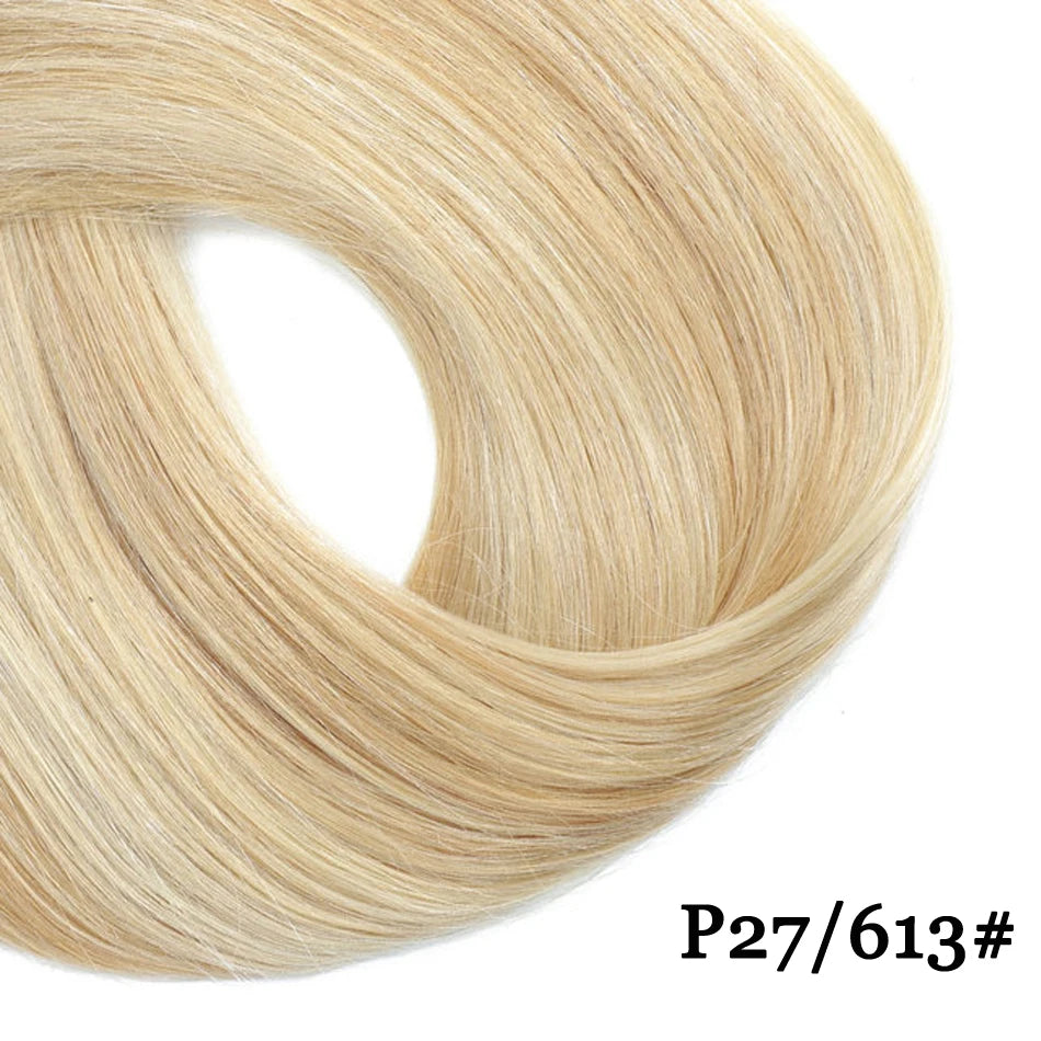 Straight V Part Human Hair Wig - Various Colors Available