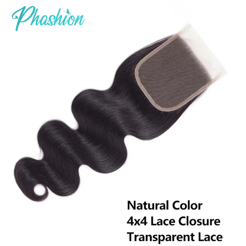 Pre Plucked Swiss HD Transparent 100% Human Hair Frontal or Closures With Body Wave or Straight Options