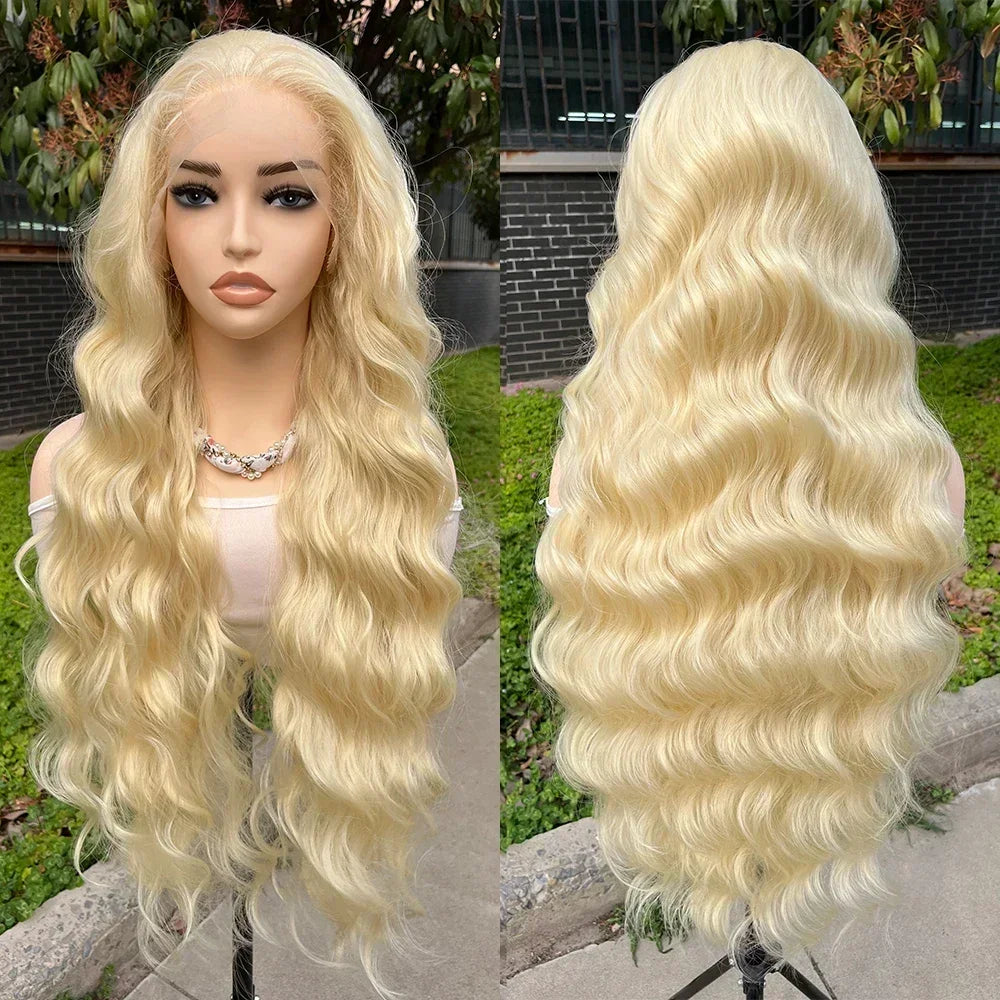 Synthetic Body Wave Lace Front Wigs With Baby Hair - Various Colors Available
