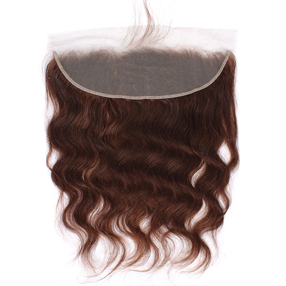 Transparent Lace Frontal Human Hair With Baby Hair #4 Color T- Various Options Available