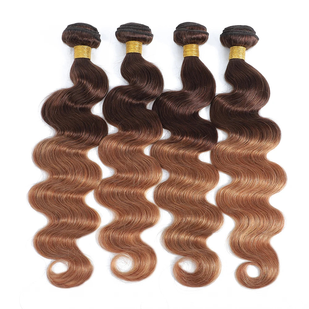 Body Wave Bundles Human Hair - Ombre Colored