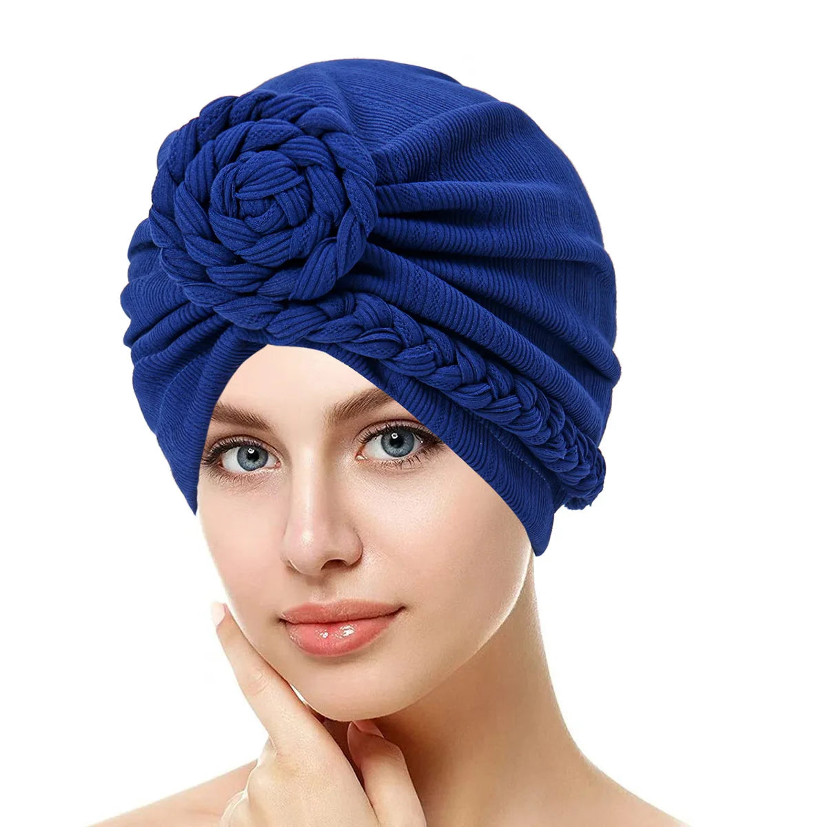 Women's Pleated Turbans in Various Colors