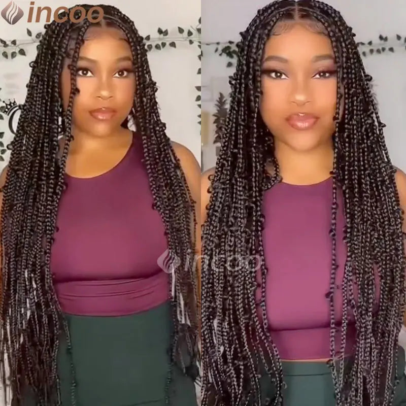 36 Inch Synthetic Braided Butterfly Lace Front Synthetic Wigs - Various Colors Available