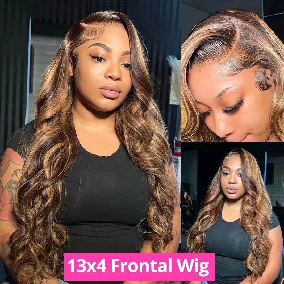 Body Wave Highlight Colors - Glueless HD Frontal Lace Wig