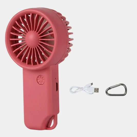 Portable Mini Rechargeable USB Charging Handheld Fan Built-in Battery 3 Speed Power - Various Colors Available