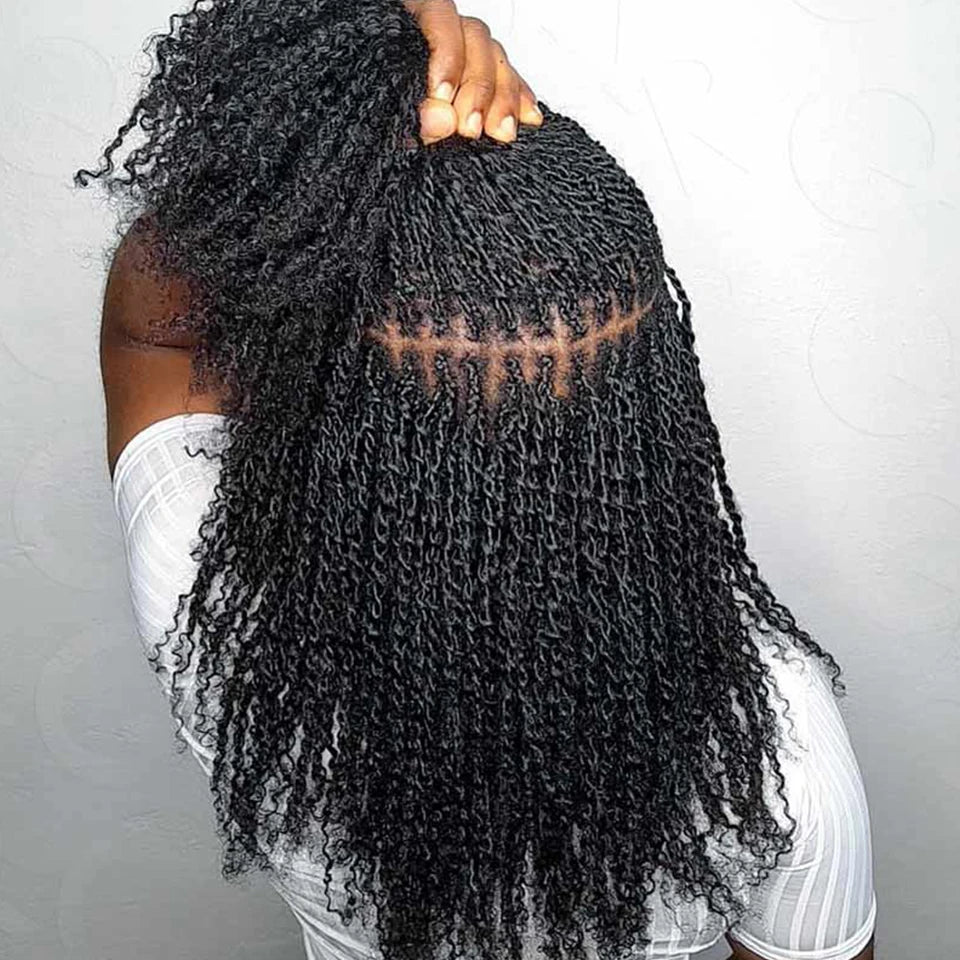 Afro Kinky Bulk Human Hair For Braiding (Lightweight) Various Colors Available