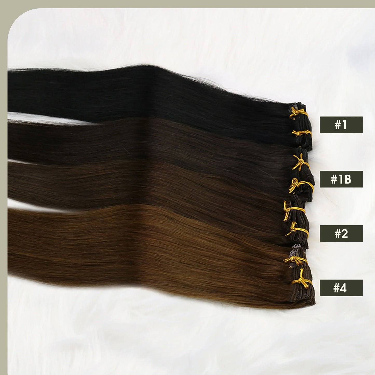 Straight Human Hair Clip-in Extensions, 7Pcs 80 &105g  - Various Colors Available