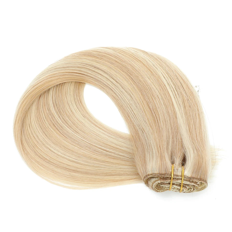 3 Pieces Bone Straight Human Hair Clip Ins