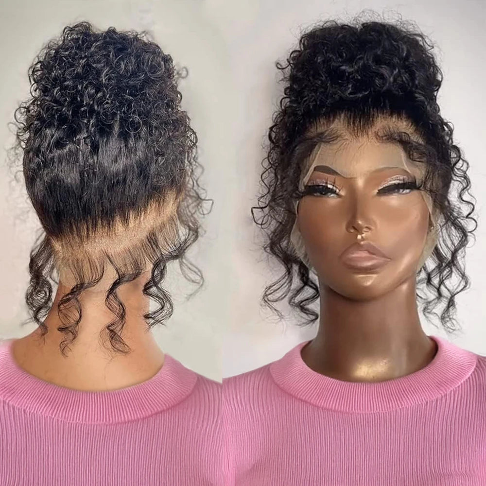 Brazilian Deep Wave Curly - Pre Plucked 360 Lace Front Human Hair Wig