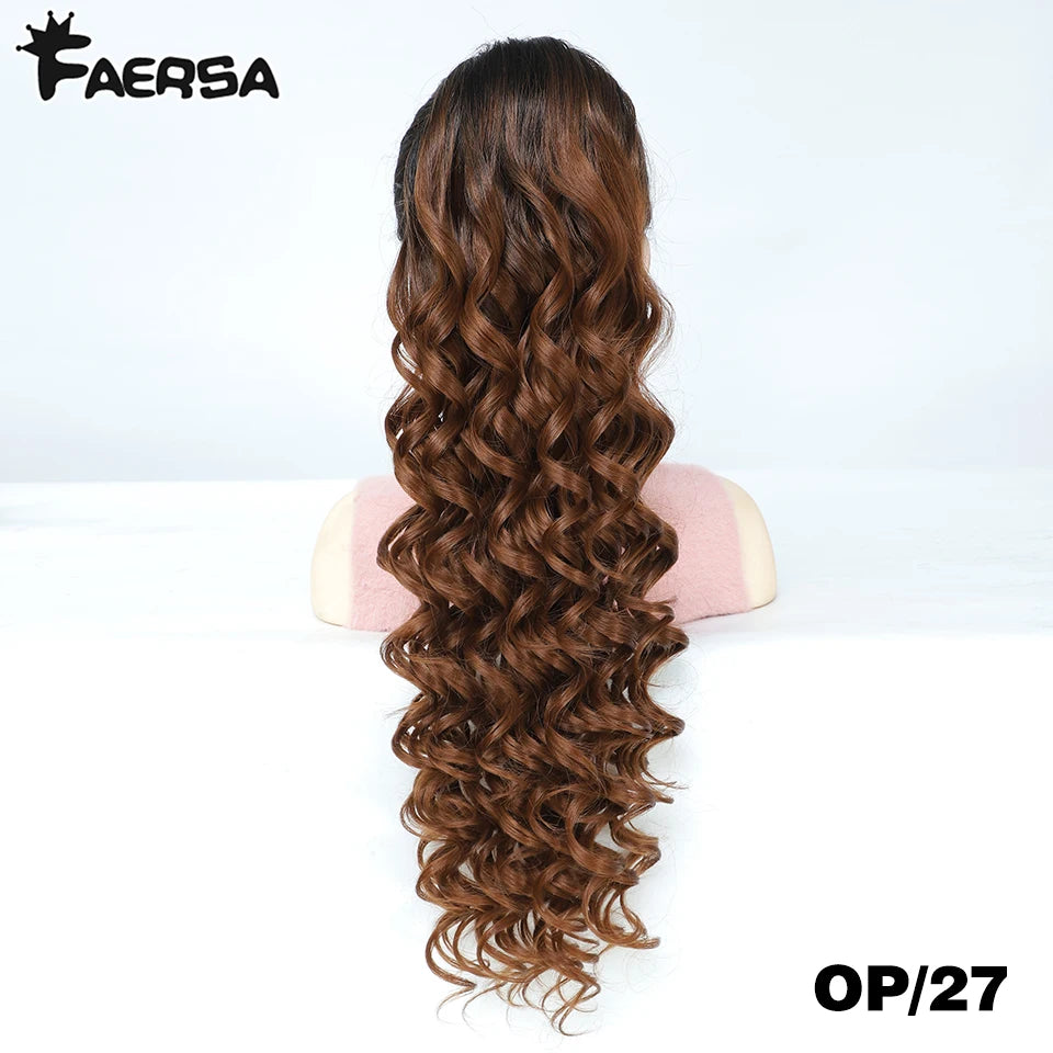 24inch Synthetic Drawstring Curly Ponytail With secure Clip
