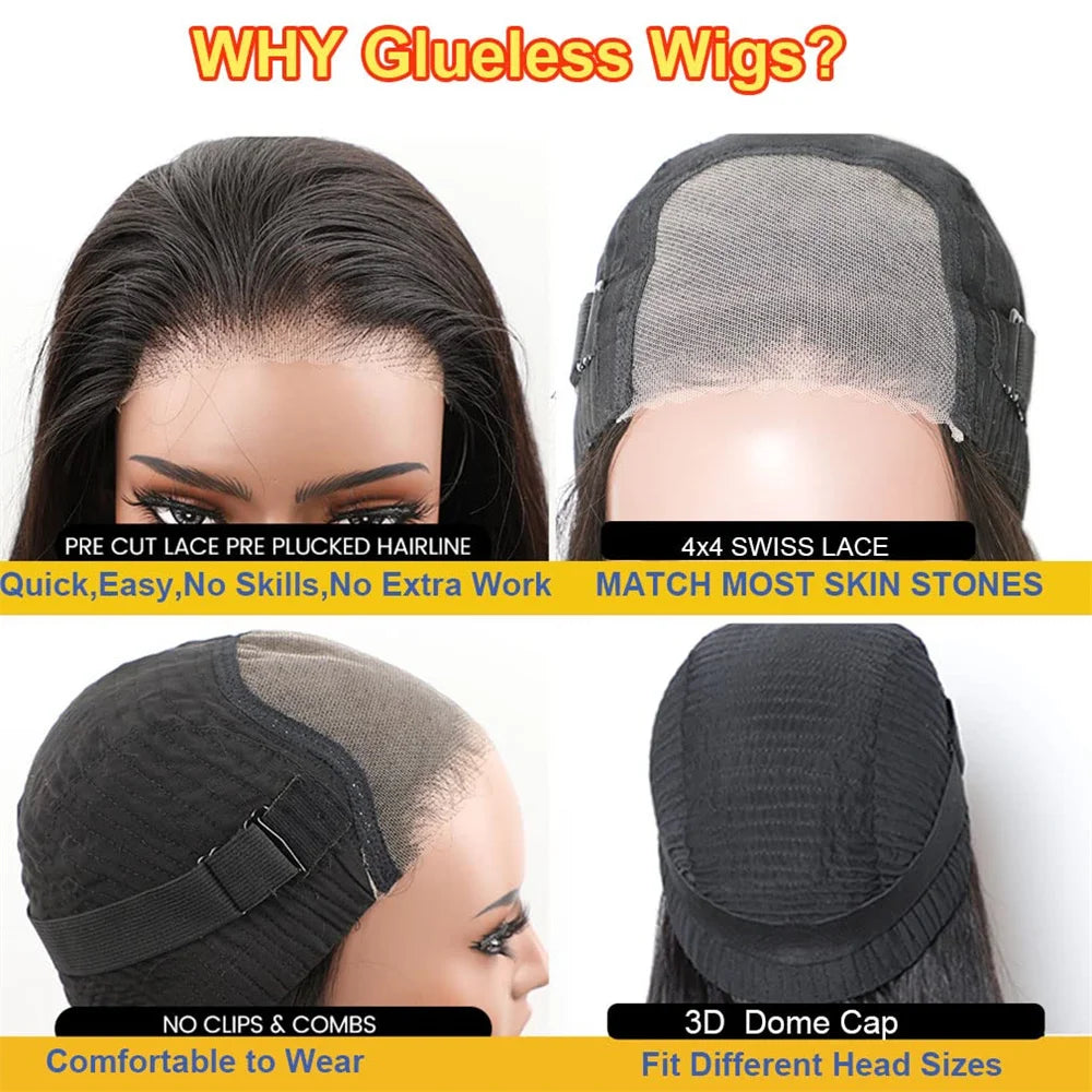 Kinky Curly Bob - Glueless Pre-plucked Lace Human Hair Ready To Go Wig