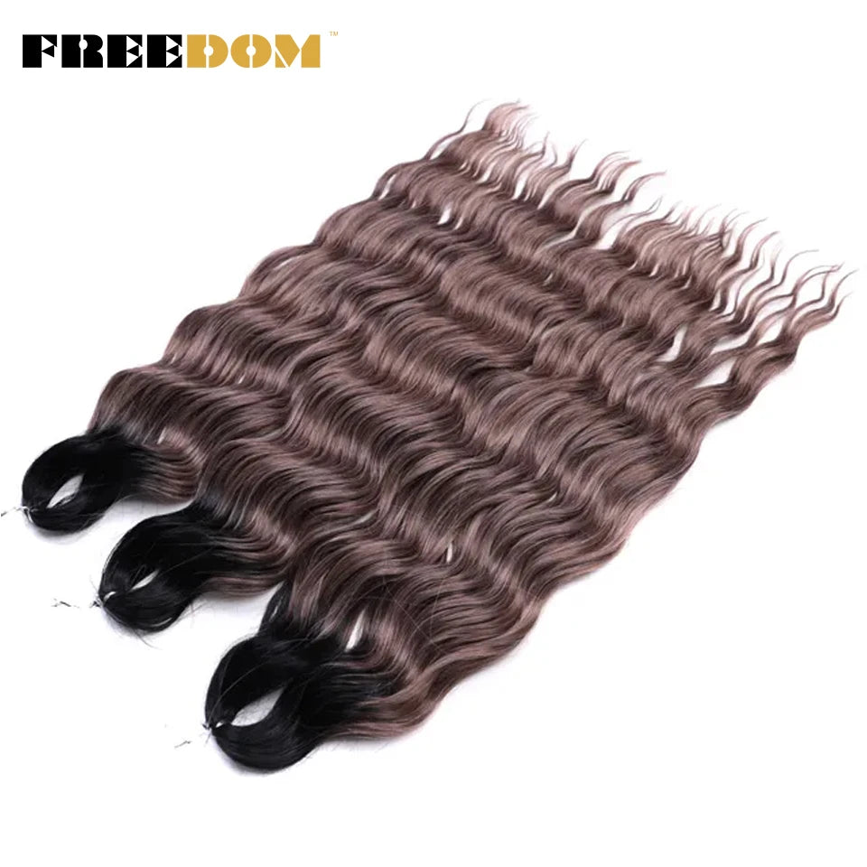 Synthetic Loose Deep Wave Crochet Hair - Various Colors Available