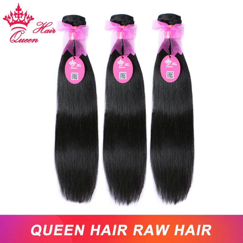 Straight Unprocessed Raw Human Hair Bundles - Natural Color
