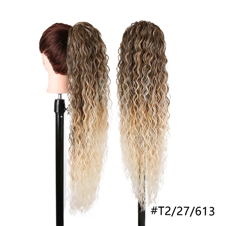 Long Synthetic Clip In Drawstring Ponytails - Various Options Available