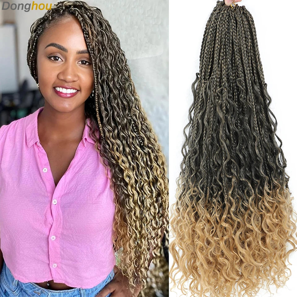 Boho Box Braids Synthetic Crochet Hair