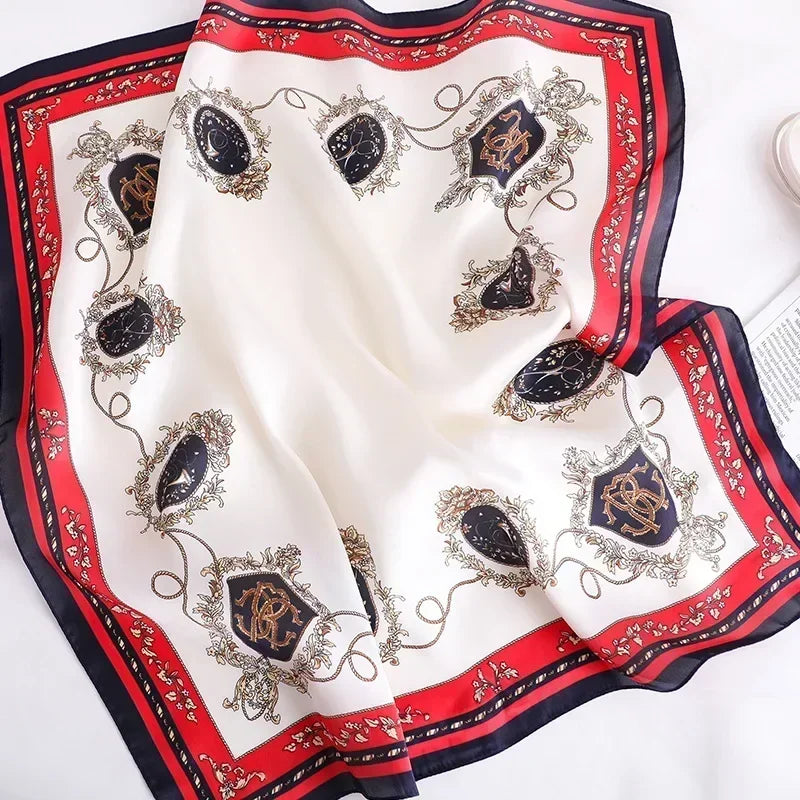 100%Polyester Scarf 70cm Printed Square Scarf